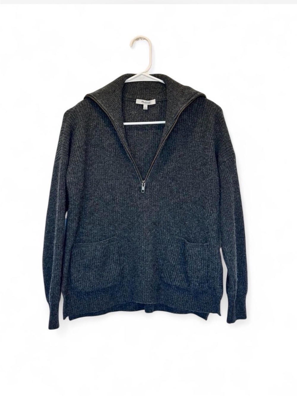 Madewell Glenbrook Gorp Cabin Quiet Luxury Boxy Minimalist Sweater Knit Size S